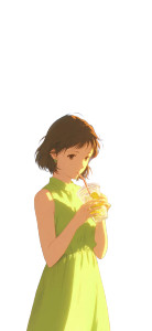 Girl Drinking Lemonade V2 Vinyl Car Decal Sticker – Waterproof & UV-Resistant 