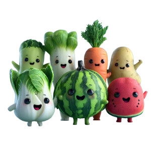 Adorable Vegetable Characters Vinyl Car Decal Sticker – Waterproof & UV-Resistant Adorable Vegetable Characters Vinyl Car Decal Sticker – Waterproof & UV-Resistant