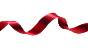 Wavy Red Ribbon Vinyl Car Decal Sticker – Waterproof & UV-Resistant 
