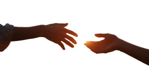 Almost Touching Hands Vinyl Car Decal Sticker – Waterproof & UV-Resistant 