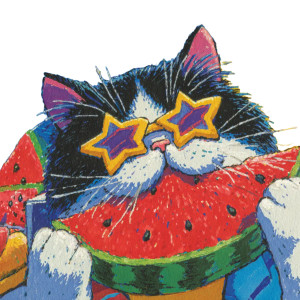 Fat Persian Cat V2 Vinyl Car Decal Sticker – Waterproof & UV-Resistant 