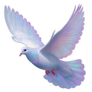 Pearlescent Dove Vinyl Car Decal Sticker – Waterproof & UV-Resistant 
