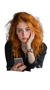 Tired Businesswoman Vinyl Car Decal Sticker – Waterproof & UV-Resistant 