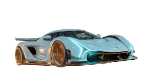 Futuristic Hypercar V6 Vinyl Car Decal Sticker – Waterproof & UV-Resistant 