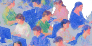 Computer Users Pattern Vinyl Car Decal Sticker – Waterproof & UV-Resistant 