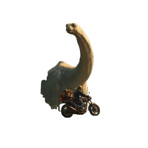 Dino Motorcycle Vinyl Car Decal Sticker – Waterproof & UV-Resistant 