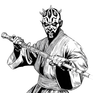 Darth Maul Coloring Vinyl Car Decal Sticker – Waterproof & UV-Resistant Darth Maul Coloring Vinyl Car Decal Sticker – Waterproof & UV-Resistant