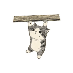 Cute Kitten Climbing Vinyl Car Decal Sticker – Waterproof & UV-Resistant 