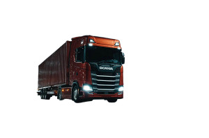 Red Trailer Truck Vinyl Car Decal Sticker – Waterproof & UV-Resistant 