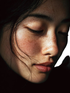 Asian Girl Close-Up Vinyl Car Decal Sticker – Waterproof & UV-Resistant 