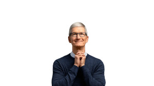 Tim Cook Cartoon Vinyl Car Decal Sticker – Waterproof & UV-Resistant 