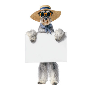 Fluffy Schnauzer Sign Vinyl Car Decal Sticker – Waterproof & UV-Resistant 