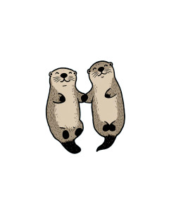 Smiling Otters Doodle Vinyl Car Decal Sticker – Waterproof & UV-Resistant Smiling Otters Doodle Vinyl Car Decal Sticker – Waterproof & UV-Resistant