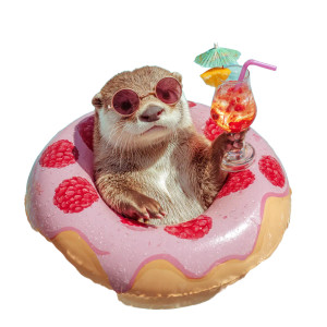 Happy Otter In Sunglasses Vinyl Car Decal Sticker – Waterproof & UV-Resistant Happy Otter In Sunglasses Vinyl Car Decal Sticker – Waterproof & UV-Resistant