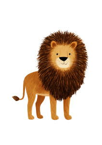 Cartoon Lion V4 Vinyl Car Decal Sticker – Waterproof & UV-Resistant 