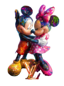 Graffiti Mickey & Minnie Vinyl Car Decal Sticker – Waterproof & UV-Resistant 