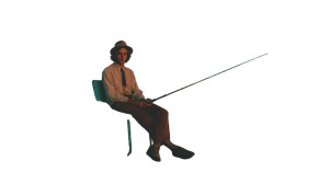 Desert Fisherman Vinyl Car Decal Sticker – Waterproof & UV-Resistant 