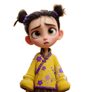 Sad Pixar Girl Vinyl Car Decal Sticker – Waterproof & UV-Resistant 