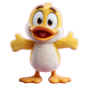 Cartoon Duck Logo V2 Vinyl Car Decal Sticker – Waterproof & UV-Resistant 
