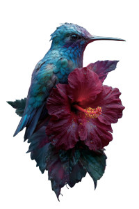 Galactic Hummingbird Vinyl Car Decal Sticker – Waterproof & UV-Resistant 