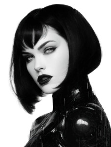 Sinister Cyberpunk Woman Vinyl Car Decal Sticker – Waterproof & UV-Resistant  Sinister Cyberpunk Woman Vinyl Car Decal Sticker – Waterproof & UV-Resistant