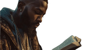 Man Reading Bible Vinyl Car Decal Sticker – Waterproof & UV-Resistant 