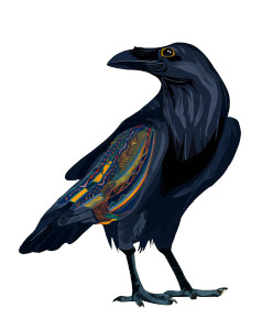 Maximalist Raven Vinyl Car Decal Sticker – Waterproof & UV-Resistant 