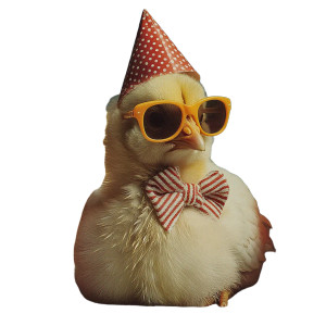 Chick Party Attire Vinyl Car Decal Sticker – Waterproof & UV-Resistant 