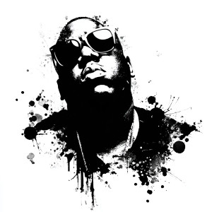 Biggie Silhouette Logo Vinyl Car Decal Sticker – Waterproof & UV-Resistant 