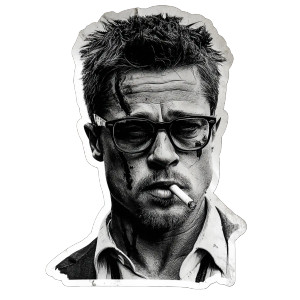 Brad Pitt Sticker Vinyl Car Decal Sticker – Waterproof & UV-Resistant 