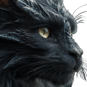 Hybrid Cat Dragon Vinyl Car Decal Sticker – Waterproof & UV-Resistant 