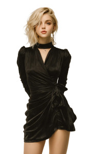 Blonde Girl Dress V2 Vinyl Car Decal Sticker – Waterproof & UV-Resistant 