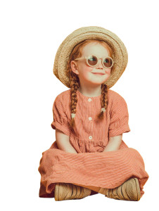 Happy Little Girl V2 Vinyl Car Decal Sticker – Waterproof & UV-Resistant 