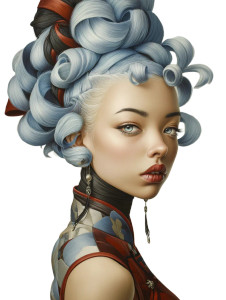 Ethereal Portrait Woman Vinyl Car Decal Sticker – Waterproof & UV-Resistant 