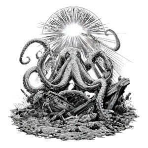 Giant Octopus Wreck Vinyl Car Decal Sticker – Waterproof & UV-Resistant 