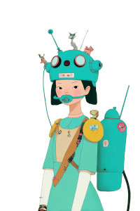 Atompunk Princess Vinyl Car Decal Sticker – Waterproof & UV-Resistant 