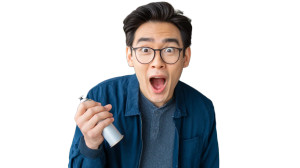 Delighted Korean Man Vinyl Car Decal Sticker – Waterproof & UV-Resistant 
