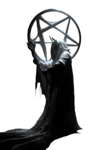 Minimalist Demon Cultist Vinyl Car Decal Sticker – Waterproof & UV-Resistant 