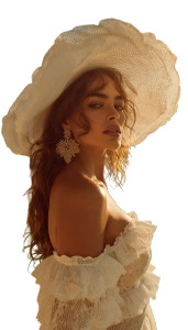 Glamorous Poolside Woman Vinyl Car Decal Sticker – Waterproof & UV-Resistant 