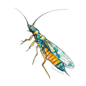 Stonefly Nymph Vinyl Car Decal Sticker – Waterproof & UV-Resistant 