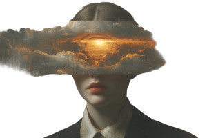 Surreal Golden Eye Vinyl Car Decal Sticker – Waterproof & UV-Resistant 