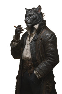 Tabaxi Rogue Portrait V3 Vinyl Car Decal Sticker – Waterproof & UV-Resistant 