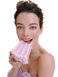 Elegant Brunette Smiling Vinyl Car Decal Sticker – Waterproof & UV-Resistant 