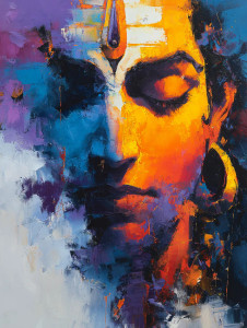 Abstract Lord Shiva Vinyl Car Decal Sticker – Waterproof & UV-Resistant 