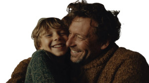 Father And Son Hug Vinyl Car Decal Sticker – Waterproof & UV-Resistant 