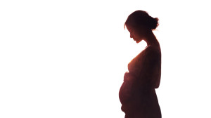 Glowing Pregnant Silhouette Vinyl Car Decal Sticker – Waterproof & UV-Resistant 