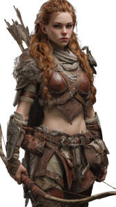 Ginger Orc Huntress V2 Vinyl Car Decal Sticker – Waterproof & UV-Resistant 