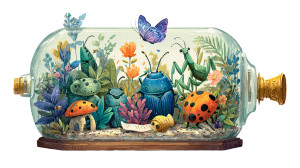 Whimsical Insectarium Vinyl Car Decal Sticker – Waterproof & UV-Resistant 