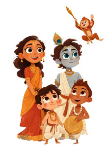 Mythical Indian Characters Vinyl Car Decal Sticker – Waterproof & UV-Resistant 