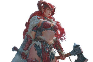 Dragon Barbarian Queen Vinyl Car Decal Sticker – Waterproof & UV-Resistant 